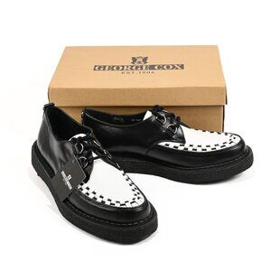NEW George Cox Black & White Hatton Creepers - UK 11, US 12